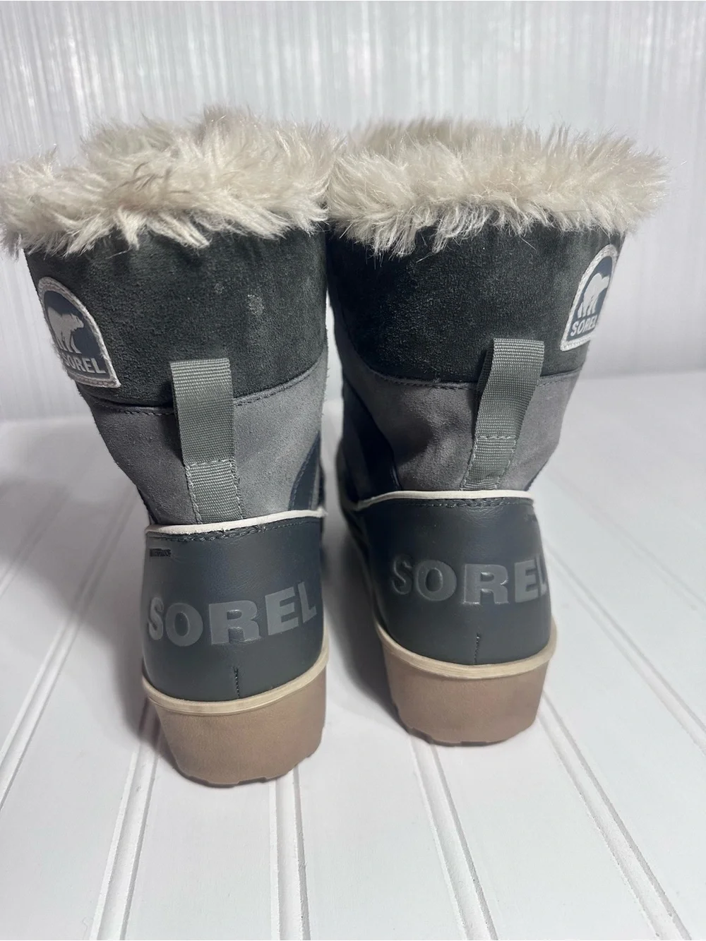 Sorel Tivoli II gray suede waterproof winter boots women’s 7